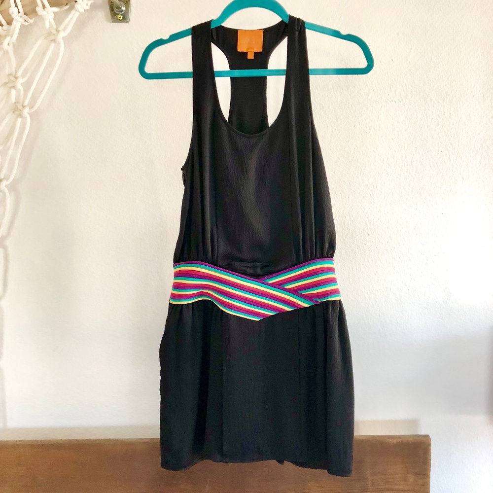 Olga Kapustina Cocktail Dess Rainbow Waist Detail